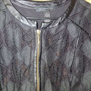 INC International Concepts Women's Black Textured Blazer